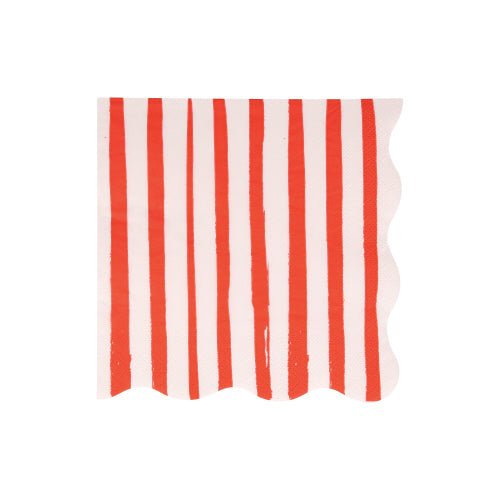 Red Stripe Large Napkins - #confetti-gift-and-party #-Meri Meri