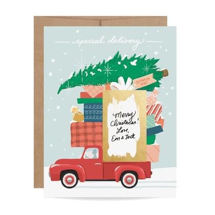 Red Truck Scratch Off Card - Confetti Interiors-Inklings Paperie
