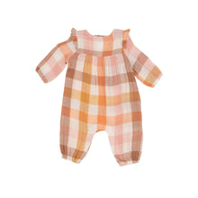  Ruffle Sleeve Romper-Harvest Plaid - #confetti-gift-and-party #-Angel Dear