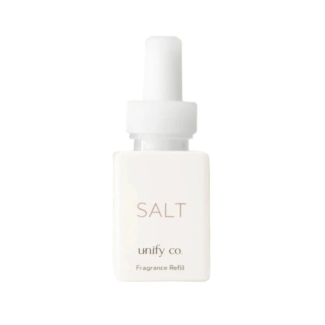 Salt Pura fragrance refill with ocean sea salt, citrus, clary sage, softwoods, and musky amber notes.