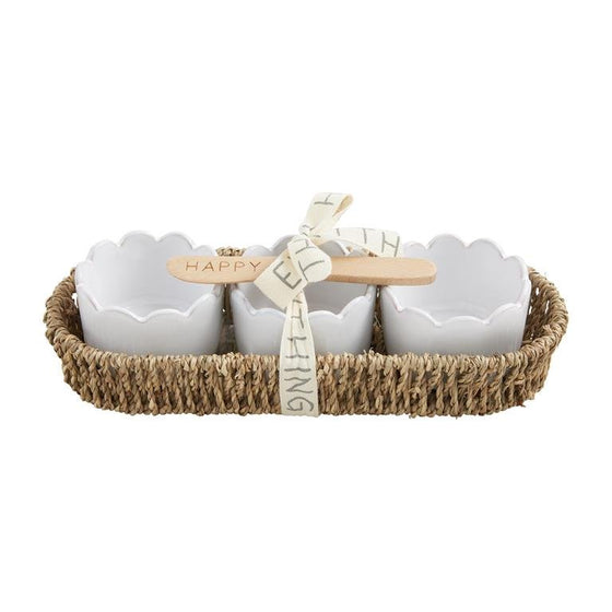 Scallop Tidbits Bowls in Holder - #confetti-gift-and-party #-Mud Pie