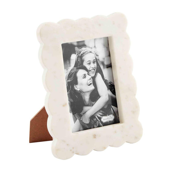 Scalloped Marble Frame - #confetti-gift-and-party #-Mud Pie