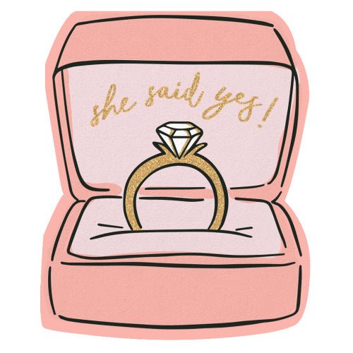 She Said Yes! Napkins - #confetti-gift-and-party #-Slant