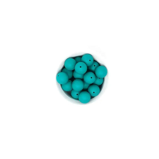 Silicone Soother Round - Teal - Confetti Interiors-Three Hearts