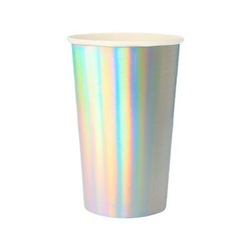 Silver Holographic Highball Cups - #confetti-gift-and-party #-Meri Meri