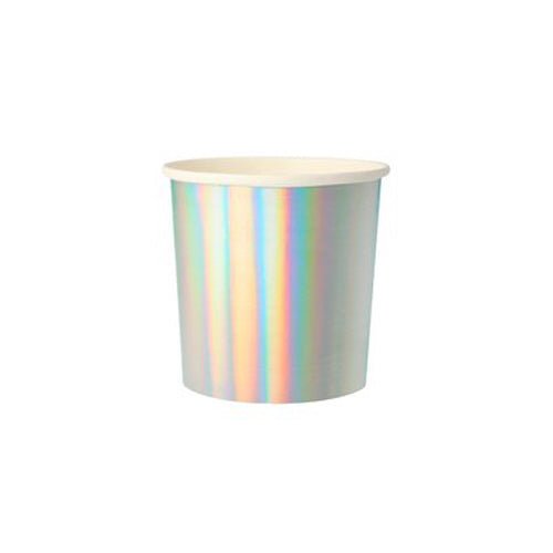 Silver Holographic Tumbler Cups - Confetti Interiors-Meri Meri
