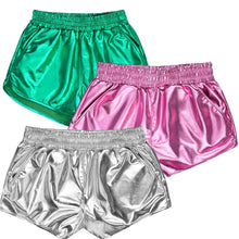  Silver Metallic Plush Shorts - #confetti-gift-and-party #-Iscream