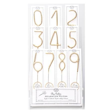  Sparkler Gold Candle ( numbers 0-9, star, heart) - #confetti-gift-and-party #-Meri Meri