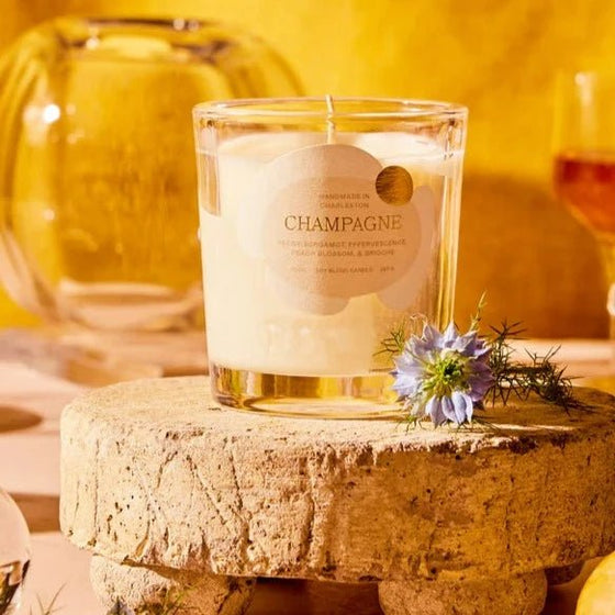 Sparkling Candle - Champagne 10 oz - Confetti Interiors-Rewined