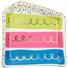  Sprinkle Birthday Cake Slice Lunch Plate by CR Gibson at Confetti Gift and Party