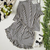 Striped Cami + Ruffled Shorts PJ sets - #confetti-gift-and-party #-Bella il Fiore