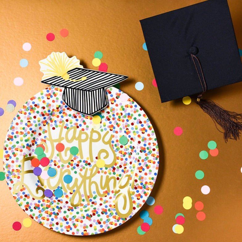 Striped Graduation Cap Big Attachment - #confetti-gift-and-party #-Happy Everything