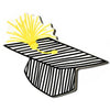 Striped Graduation Cap Big Attachment - #confetti-gift-and-party #-Happy Everything