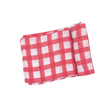  Swaddle Blanket - Painted Gingham Red - #confetti-gift-and-party #-Angel Dear