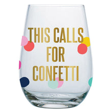  This Calls For Confetti WIne Glass - #confetti-gift-and-party #-Slant