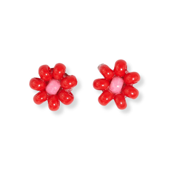 Tina Two Color Beaded Post - Tomato Red - #confetti-gift-and-party #-Ink + Alloy