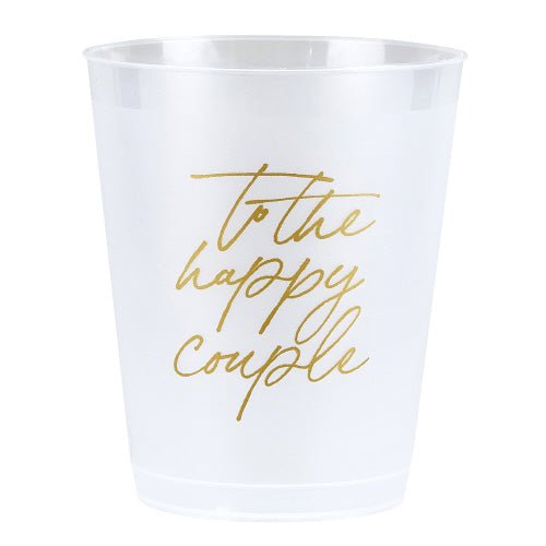 To The Happy Couple - 16 oz Party Flex Cups 8ct - #confetti-gift-and-party #-Slant
