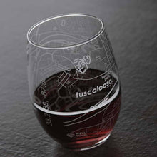  Tuscaloosa AL Map Stemless Wine Glass - #confetti-gift-and-party #-Well Told