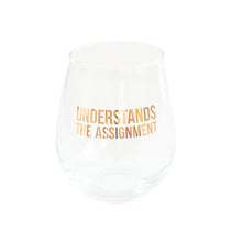  Understands The Assignment Wine Glass - #confetti-gift-and-party #-Jollity & Co. + Daydream Society
