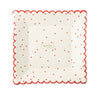 Valentine Red Scattered Heart Scalloped 8" Plate My Mind’s EyeConfetti Interiors