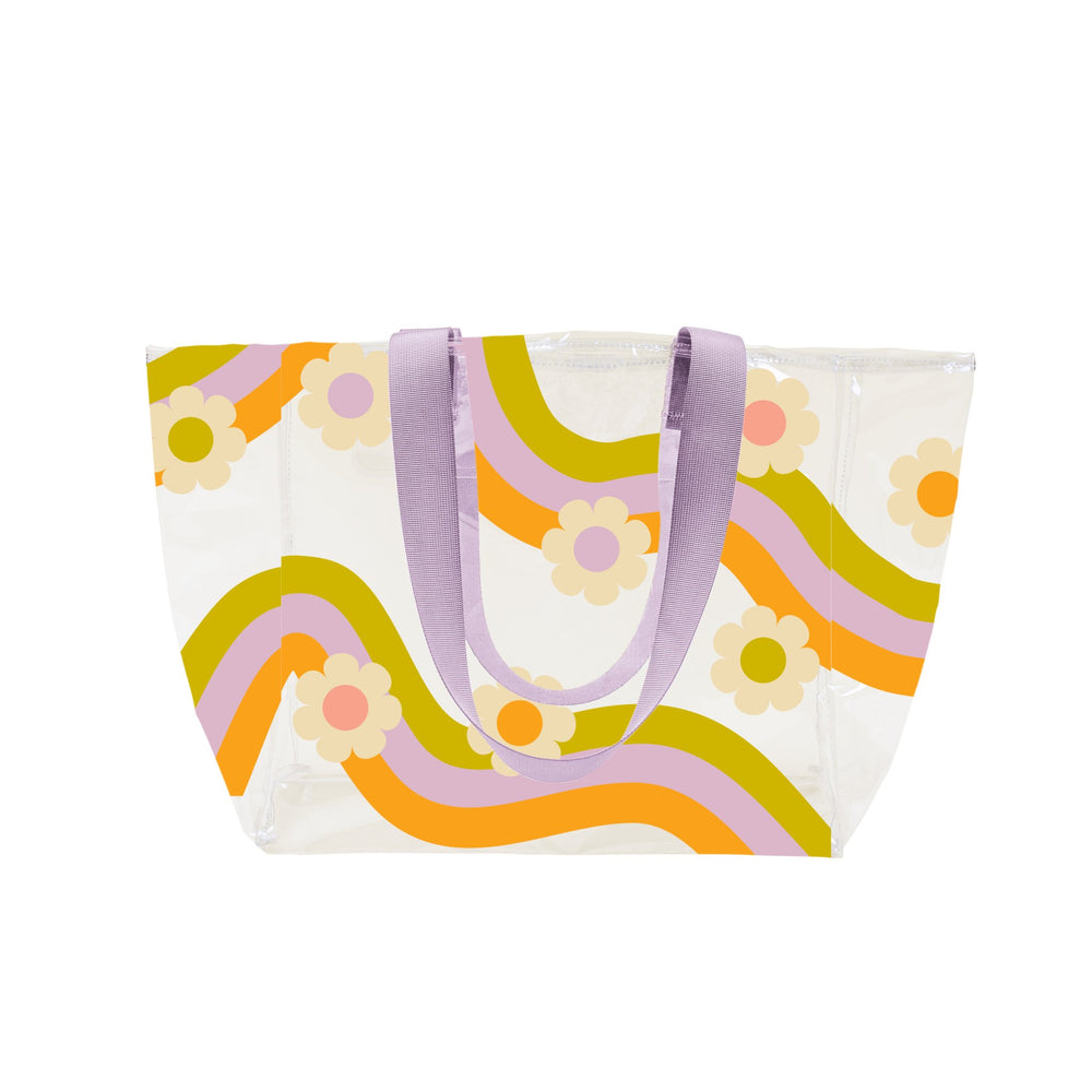 Wavy Daisy Medium All Day Tote (Summer, Beach, beach bag) Talking Out of TurnConfetti Interiors