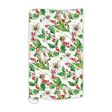  White Pointsettias With Berries Wrapping Paper - #confetti-gift-and-party #-Rosanne Beck