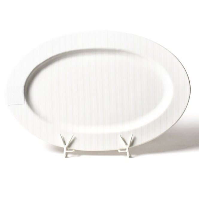 White Stripe Big Entertaining Oval Platter - #confetti-gift-and-party #-Happy Everything