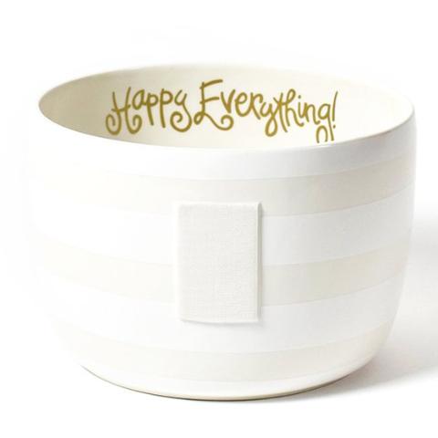 White Stripe Happy Everything Big Bowl - Confetti Interiors-Happy Everything