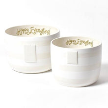  White Stripe Happy Everything Mini Bowl - Confetti Interiors-Happy Everything
