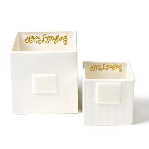 White Stripe Small Mini Nesting Cube - #confetti-gift-and-party #-Happy Everything